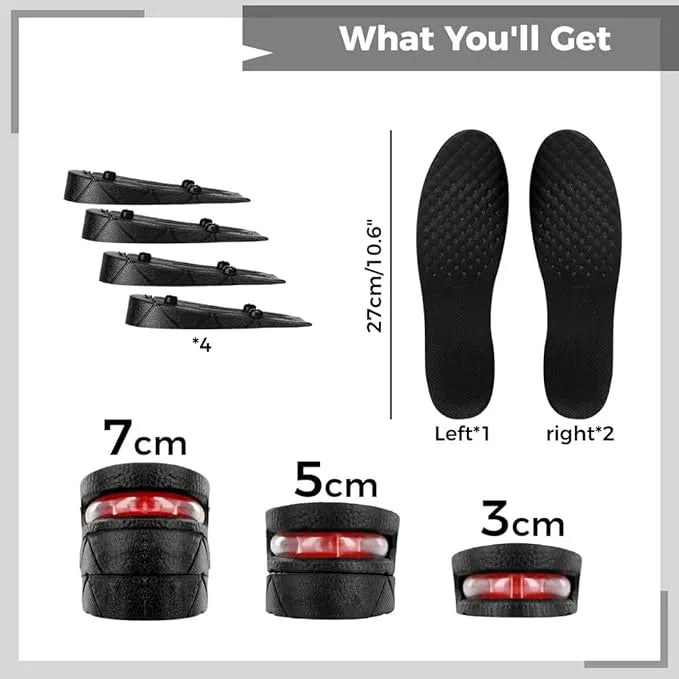 Whimfluence™ Adjustable Height Increase Insoles – Soft & Invisible